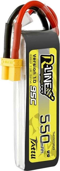 Bateri Tattu R-Line 550mAh 7.4V 95C 2S1P XT30