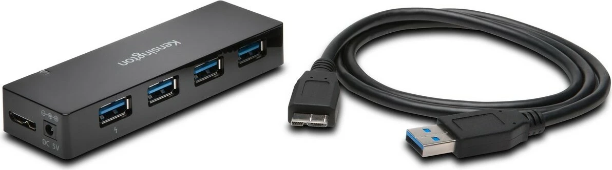 USB Hub Kensington 4 porta, USB 3.0, 5Gbps, i zi