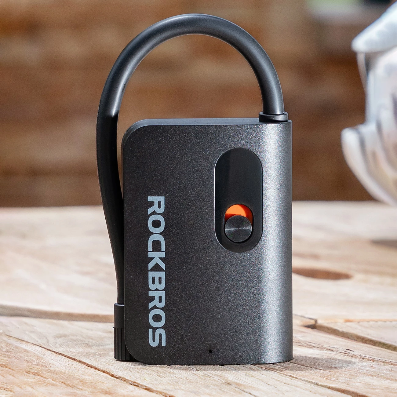 Pompë elektrike pa kabllo Rockbros L1 Mini 70 PSI USB-C zorrë 200 mm Schrader/Presta e zezë