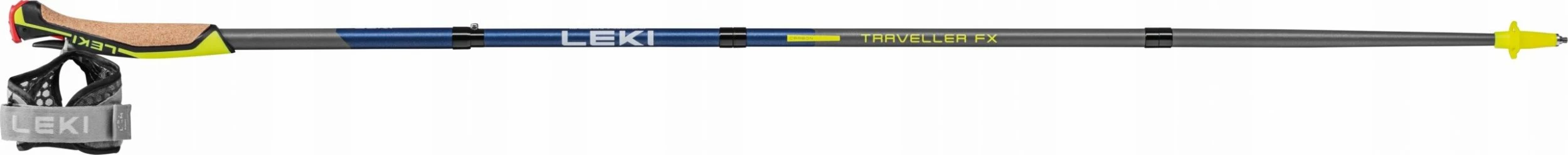 Shkopinj Nordic Walking Leki Traveller FX.One Carbon 110 cm, palosshëm 4 pjesë, argjendtë-gri