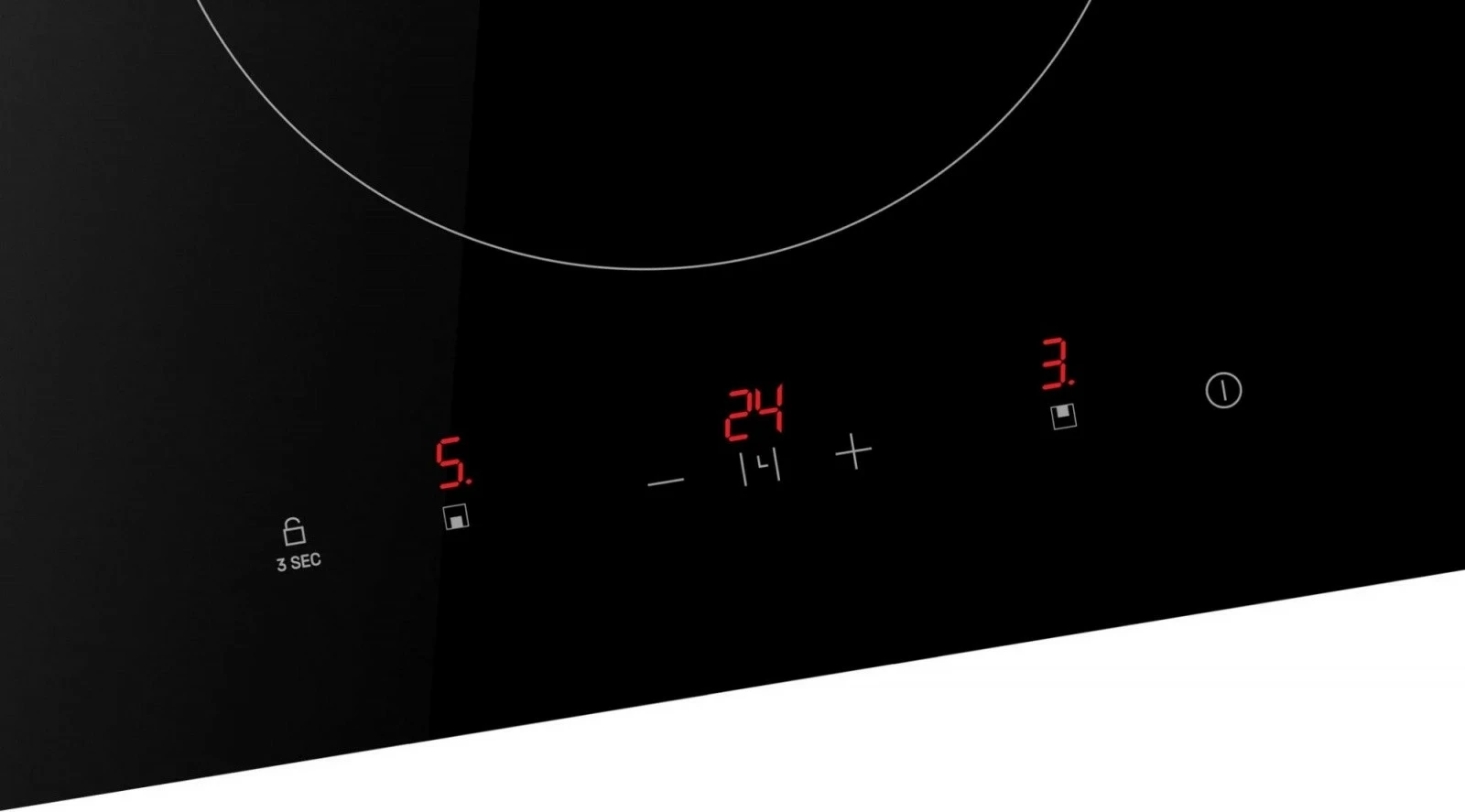 Pllakë induksioni, Amica, PI3520U, 2 zona, 30 cm, 3.7 kW, komandim me prekje, e integrueshme në nivel, e zezë