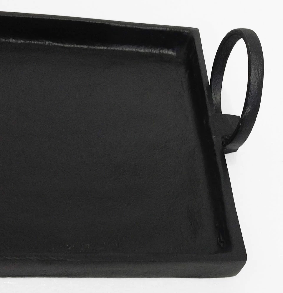 Tabaka dekorative Angolo, alumin, e zezë, 75x24x3cm