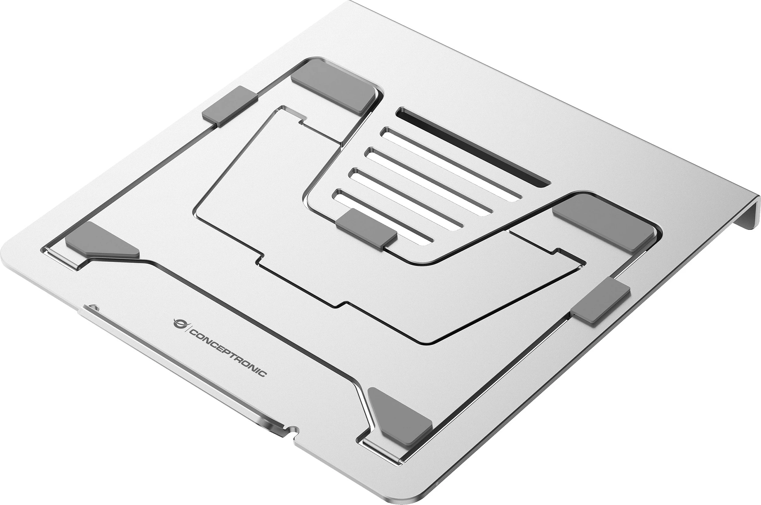 Stendë laptopi Conceptronic, Docking 7-në-1 USB-C, 2x HDMI, RJ-45, alumini, e argjendtë