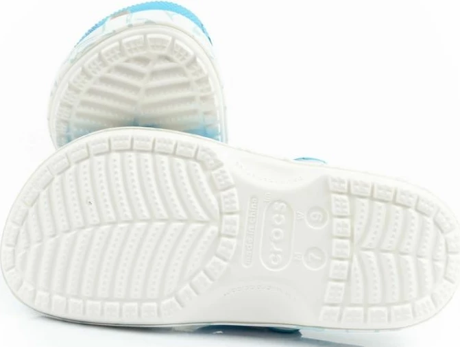 Sandale Crocs për femra dhe fëmijë, të bardha/kaltër