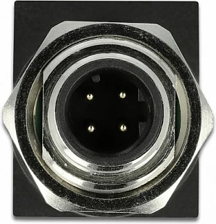 Adapter Ethernet industrial DeLOCK 66313, M12 femër në RJ45 femër, Cat5e, i zi