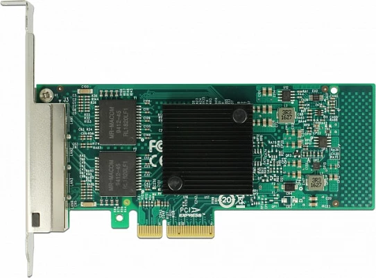 Kartelë rrjeti DeLOCK 89946 PCIe, 4x RJ-45 Gigabit 10/100/1000 Mbps, internal