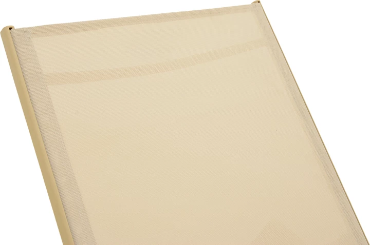 Shezlong alumini Boka, ngjyrë kapuçino-bezhë, 60x192x31cm