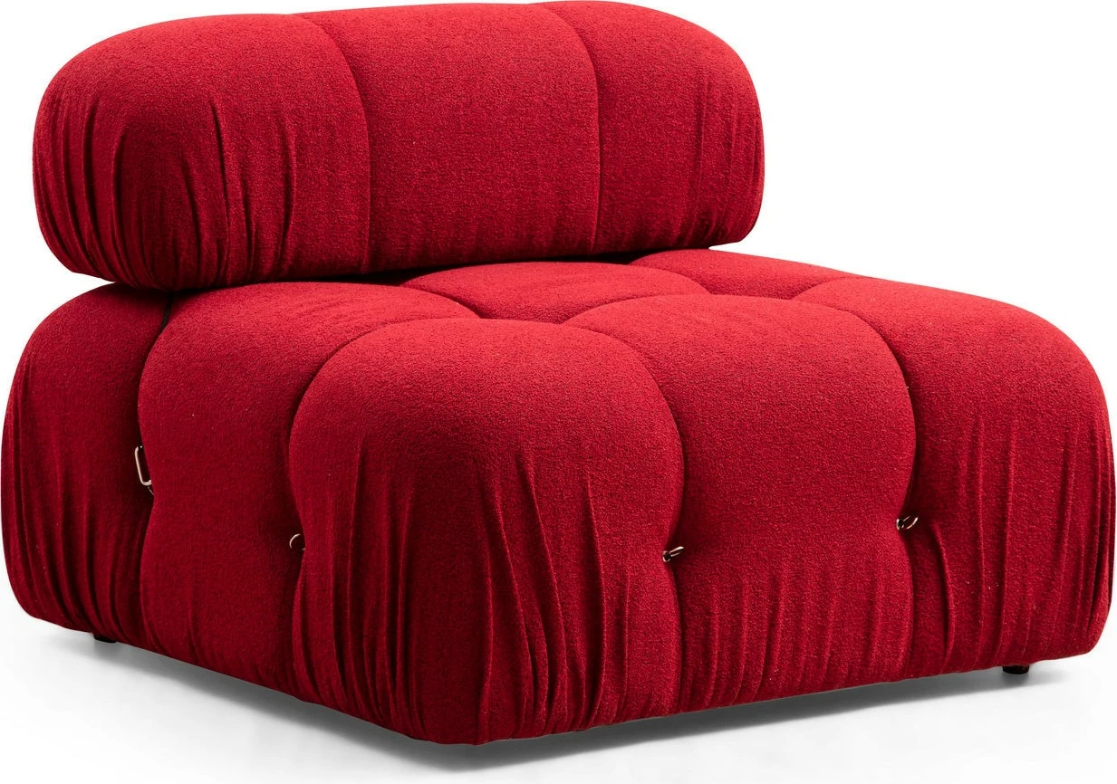Kënd-sofë Bubble, ngjyrë e kuqe, Atelier del Sofa (L1-O1-1R-Puf)