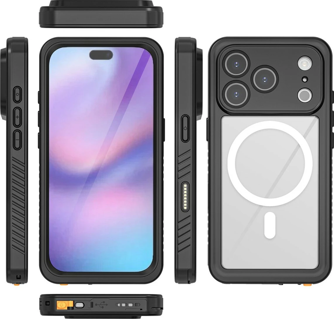 Mbështjellës 4smarts për iPhone 17 Pro, waterproof, i zi