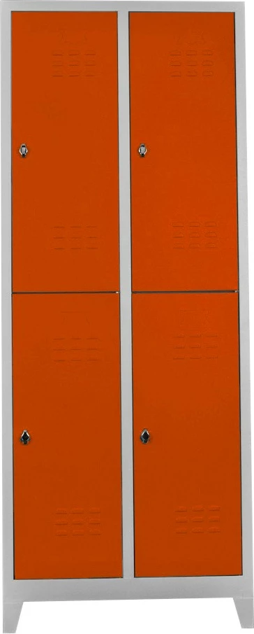 Dollap locker për depo, ngjyrë gri-portokalli, Skye Decor, Js1026Tu