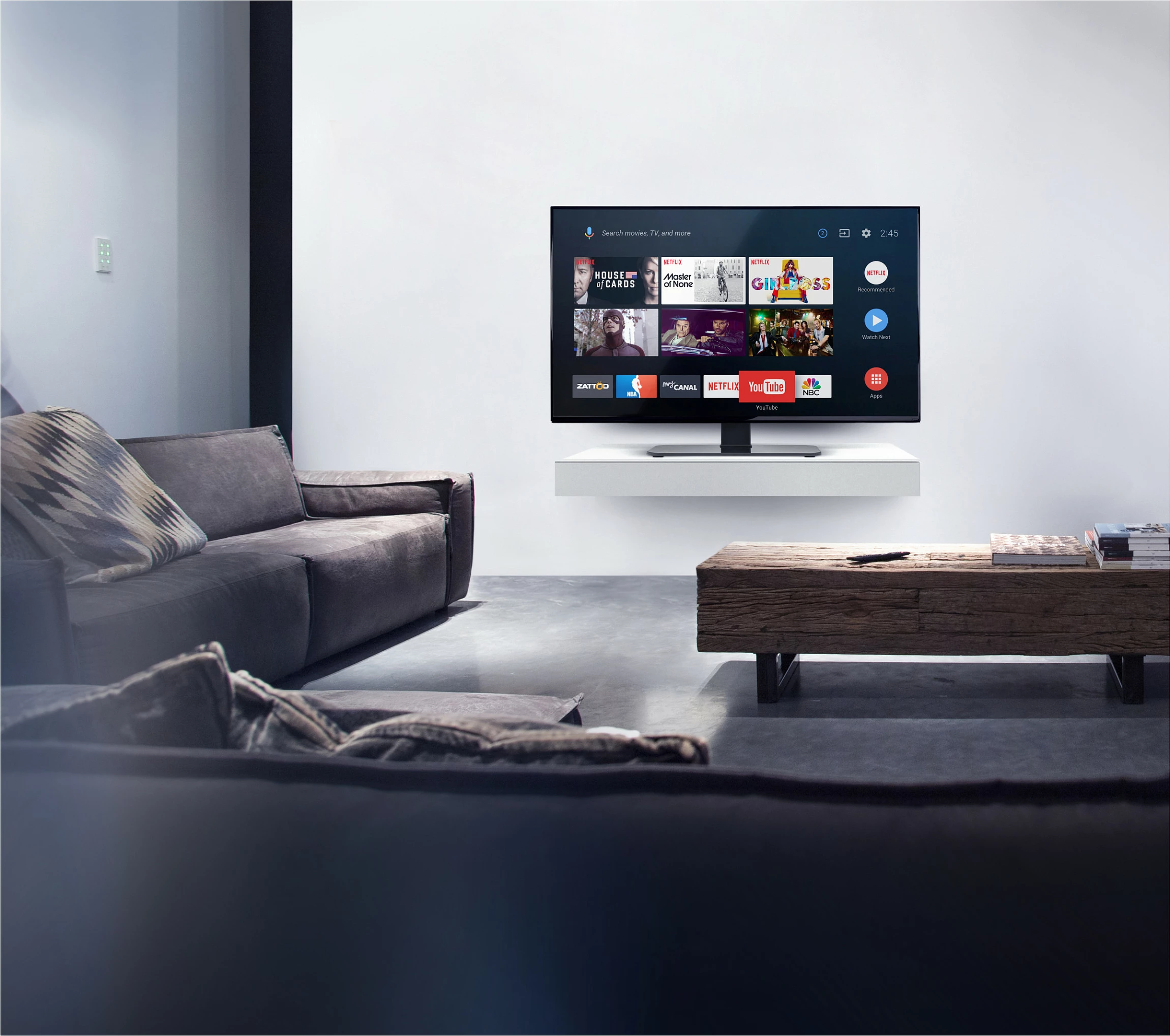 Mbajtëse tavoline TV OneforAll WM 2470 Ultra Slim Line, 32-55", VESA 100x100-400x400, e zezë