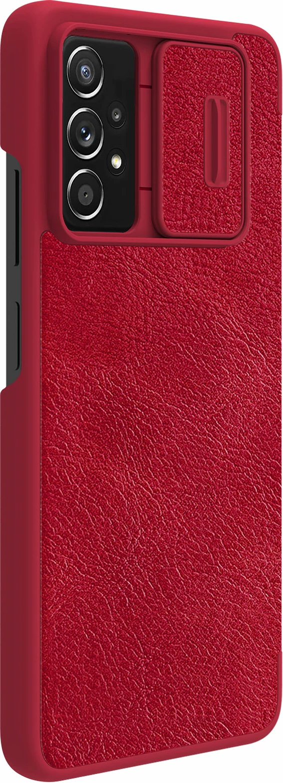 Mbështjellës Nillkin Qin për Samsung Galaxy A73, lëkurë ekologjike, i kuq