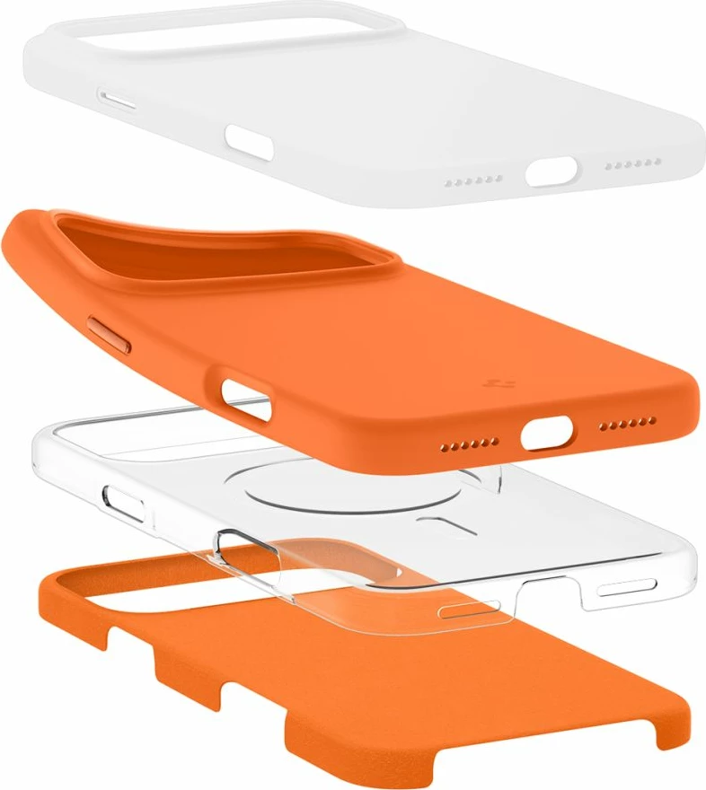 Mbështjellës Spigen Silicone Fit Mag për iPhone 17 Pro Max, MagSafe, silikon, Portokalli (Cosmic Orange), 1 copë