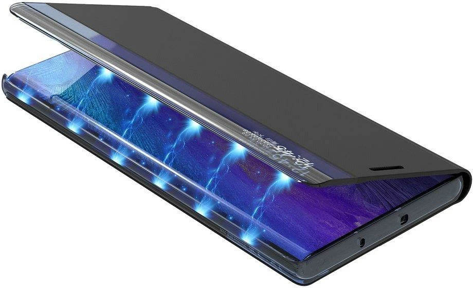 Mbështjellës Hurtel për Samsung Galaxy A73, me kapak dhe mbajtëse, Blu