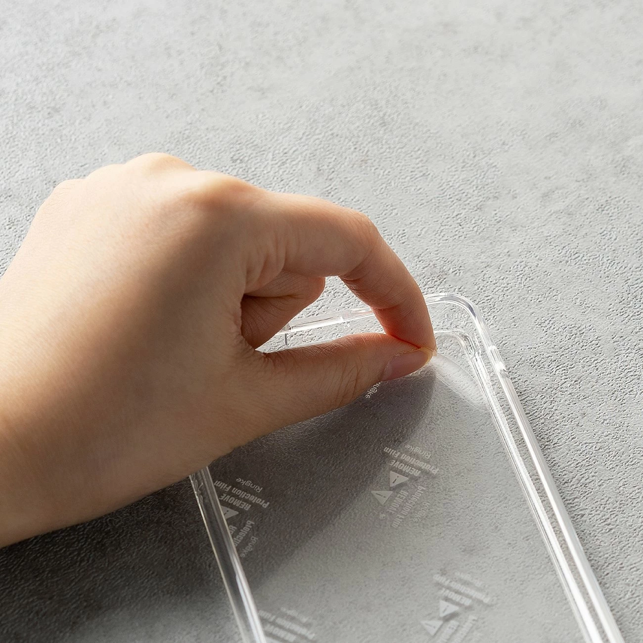 Mbështjellës Ringke Fusion Design për iPhone 14 Plus, FD637E29, transparent, vjollcë