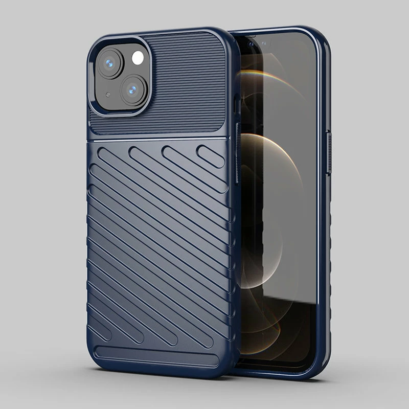Mbështjellës Hurtel Thunder Case për iPhone 13 mini, TPU, Blu