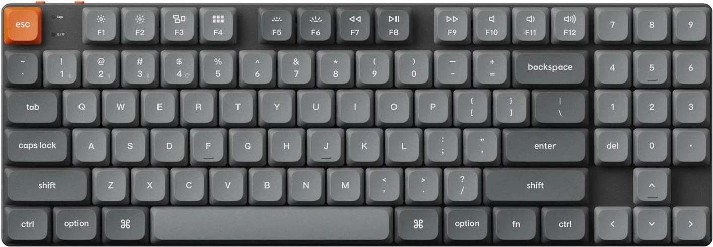 Tastierë mekanike Keychron K13 Max, 80%, Brown Switch, RGB, Hot-Swap, gri