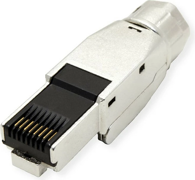Konektor RJ-45 VALUE 21.99.1804, Cat8, mashkull, i drejtë, argjendtë