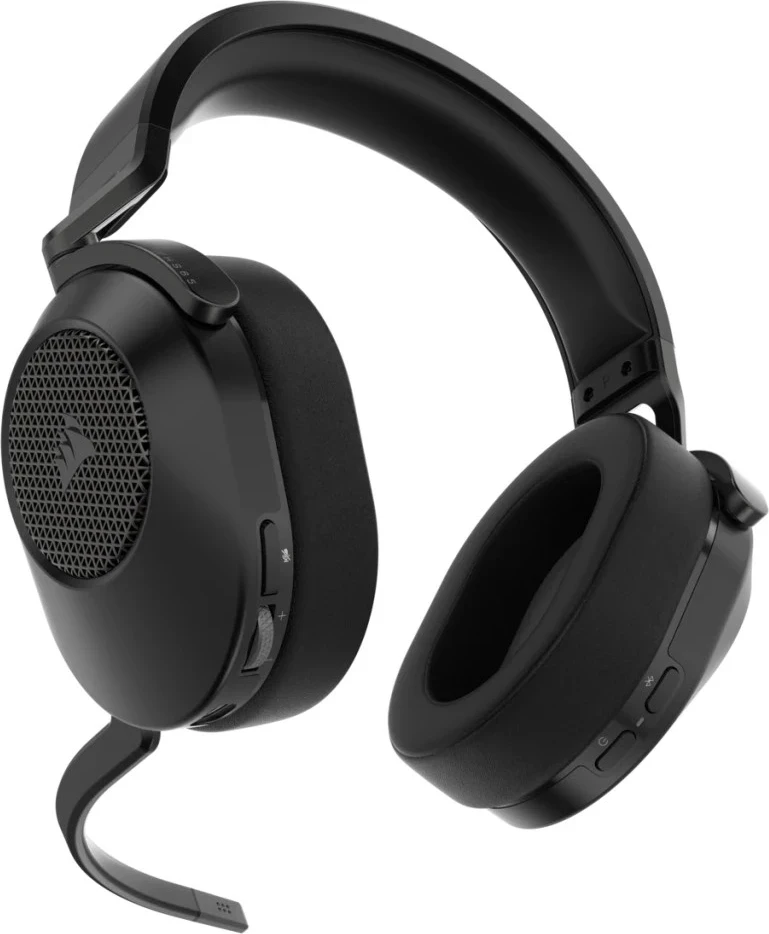Kufje Corsair HS65 Wireless Carbon V2, Bluetooth, radio, të zeza