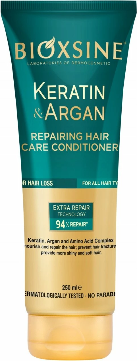 Balsam për flokë Bioxsine BIOXCIN Keratin & Argan, kundër rënies së flokëve, pa paraben, 250 ml