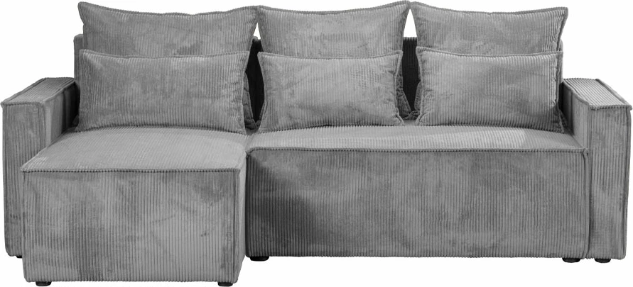 Kënd divan i kthyeshëm, hapësirë magazinimi, ngjyrë gri e çelët, Lincoln D 86, 238x148x92