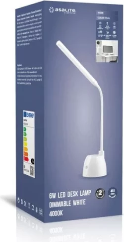 Llambë tavoline ASALITE ASAL0224 LED 6W 4000K 480lm, me dimmer, e bardhë