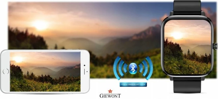 Smartwatch Giewont për femra, i zi
