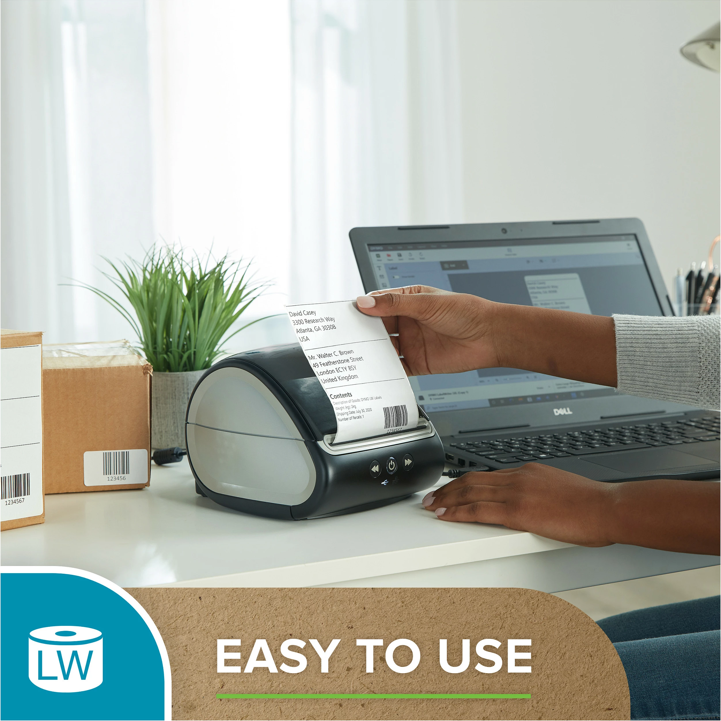 Etiketa dërgese Dymo LabelWriter (LW) 104x159mm, 220 copë, të bardha