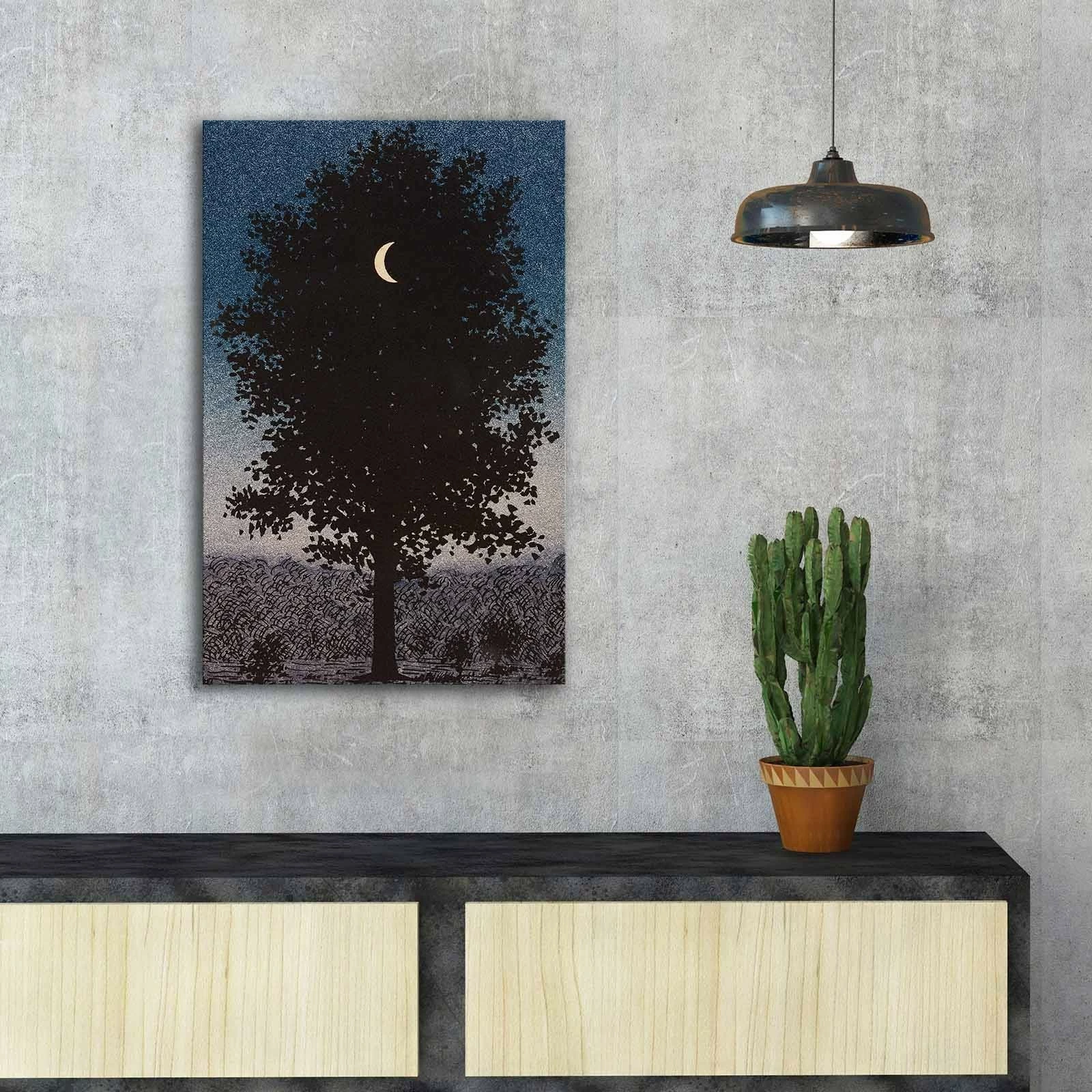 Pikturë dekorative në kanavacë, vepër e René Magritte, shumëngjyrëshe, 45x70cm