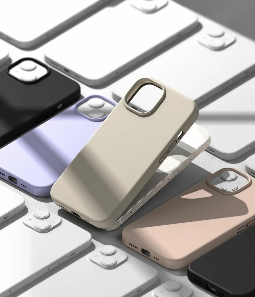 Mbështjellës Ringke për iPhone 14 Plus 6.7", silikon, gri