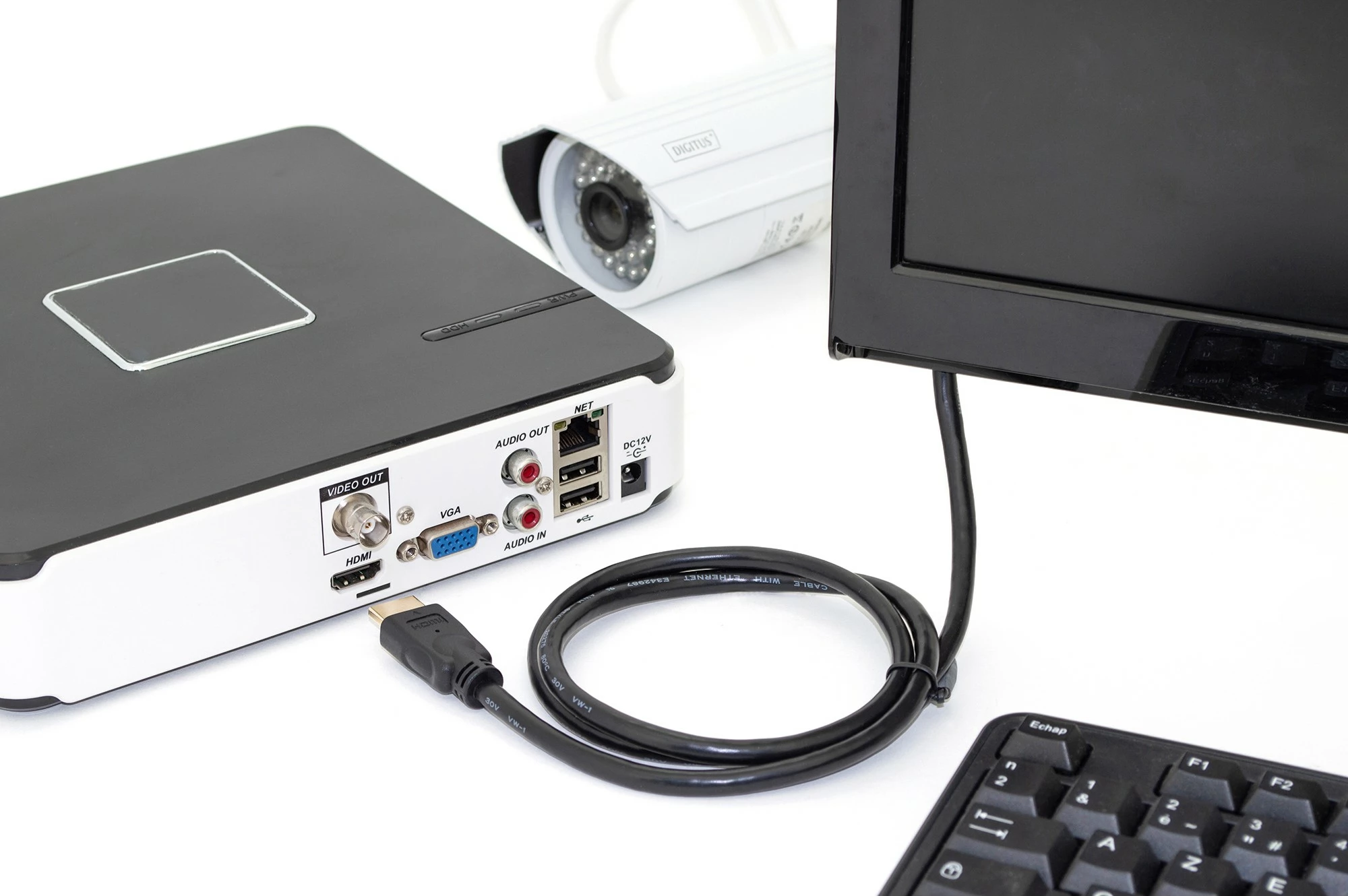 Kabllo HDMI Digitus Premium High Speed 3m, 4K, Ethernet, e zezë