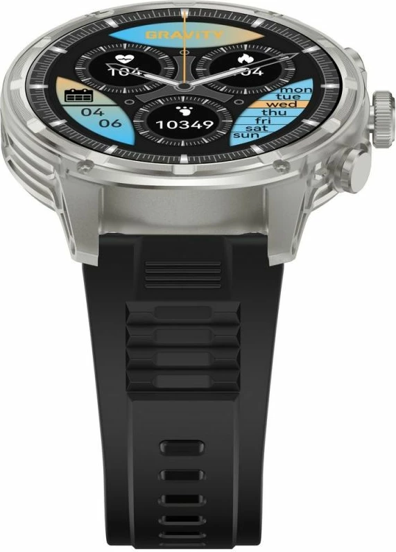 Smartwatch Gravity GT41-3, rrip i argjendtë + byzylyk