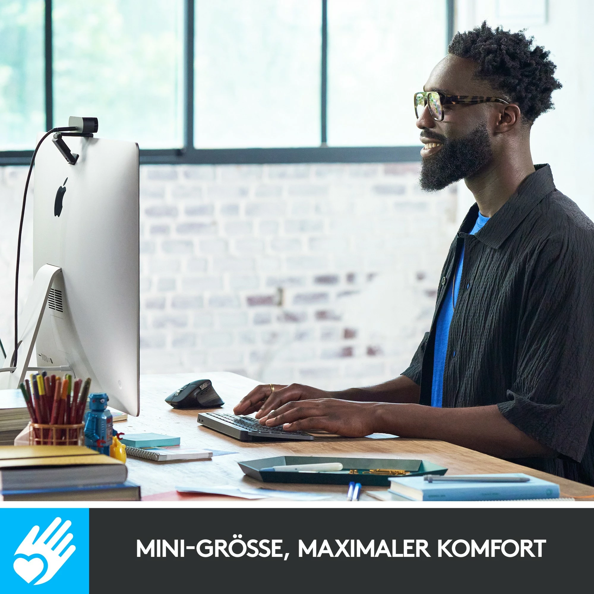 Tastierë wireless Logitech MX Keys Mini, QWERTZ, LED, Grafit