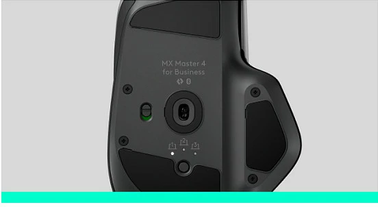 Maus Logitech MX Master 4 for Business, pa kabllo RF + Bluetooth, 8000 DPI, Logi Bolt, grafit