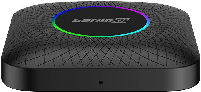 Adapter wireless për makinë Carlinkit TBOX PLUS LED, 4GB RAM, 64GB ROM, Apple CarPlay/Android Auto, i zi
