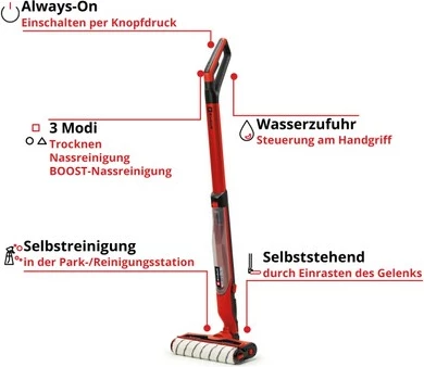 Pastrues dysheme pa kabllo Einhell CLEANEXXO, Power X-Change, 400ml, i kuq