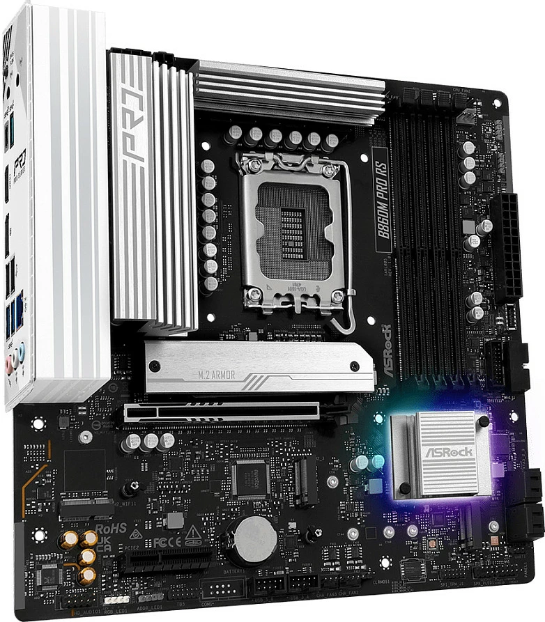Pllakë amë ASRock B860M Pro RS, Intel, LGA 1851, DDR5-SDRAM, micro ATX