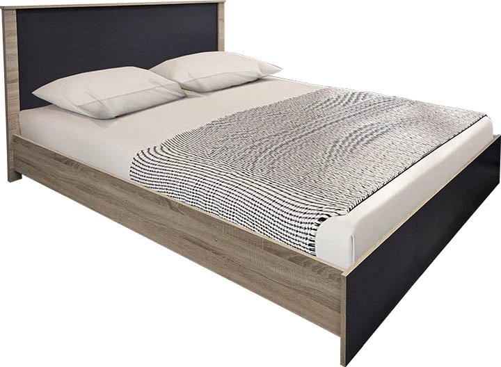 Set dhome gjumi Athos, sonoma-antracit, krevat 160x200cm, set 3 pjesë