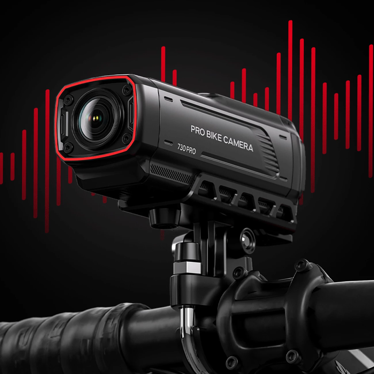 Kamerë sportive AKEEYO 730Pro 4K me montim në timon, GPS, EIS, Wi‑Fi, 3500 mAh, e zezë