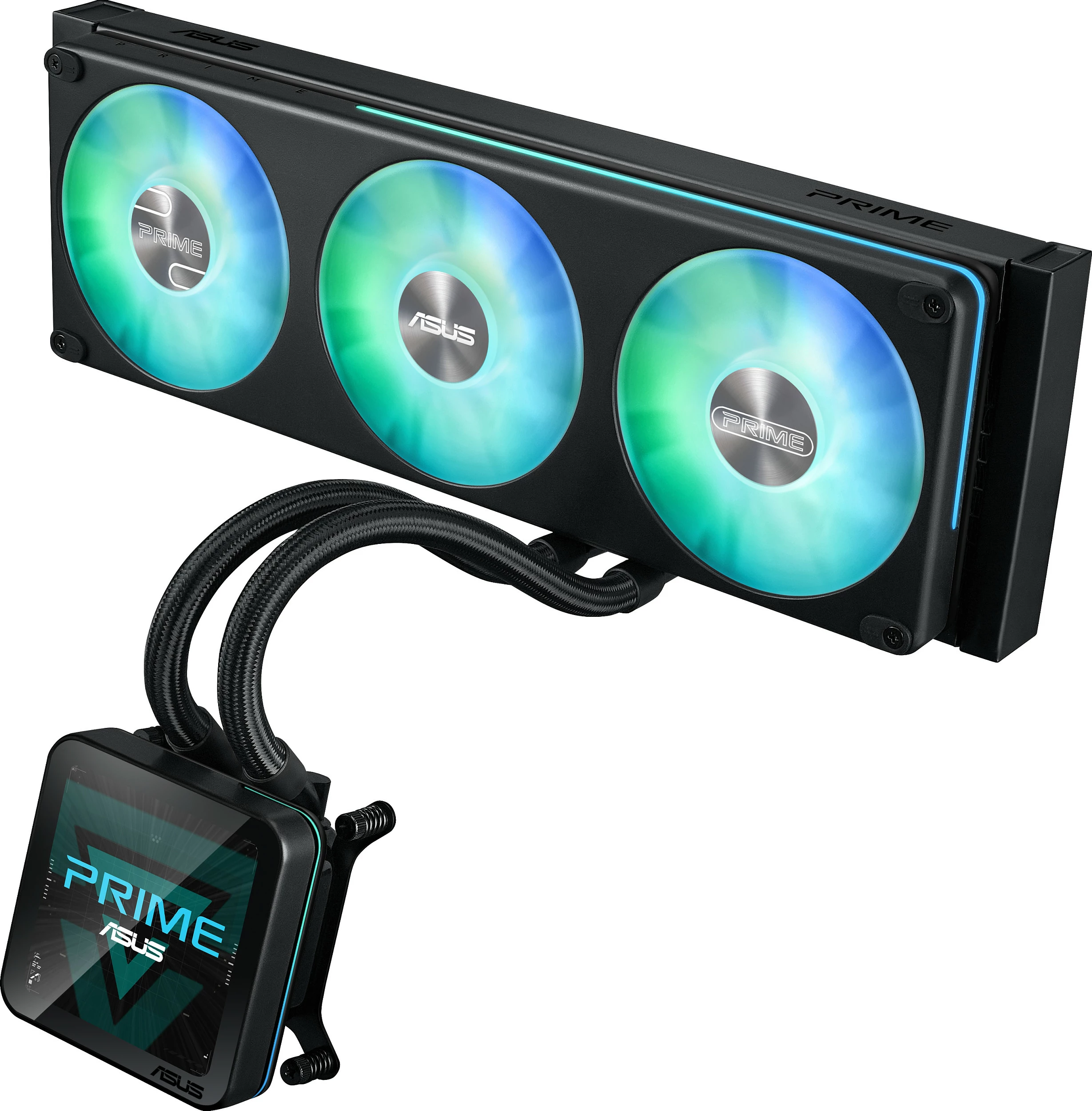 Ftohës uji CPU ASUS PRIME LC II 360 ARGB me LCD, 360mm, i zi