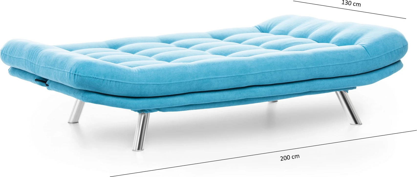 Divan-krevat treshe, ngjyrë tyrkiz, Atelier del Sofa, Misa Sofabed