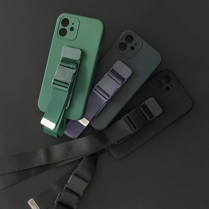 Kapak telefoni me litar Hurtel për iPhone 12, kaltër [Ngjyra: Kaltër]