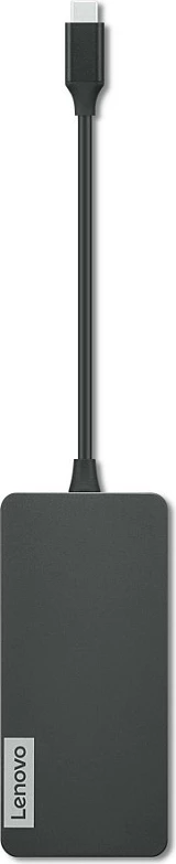 USB-C hub Lenovo 7-in-1 Travel Hub, HDMI 1.4, 2x USB-A 3.2, USB-A 2.0, USB-C, SD/microSD, gri
