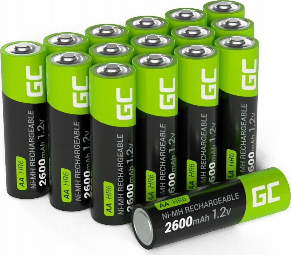 Bateri të rikarikueshme Green Cell GR10 AA/R6 2600mAh 1.2V, paketim 16 copë