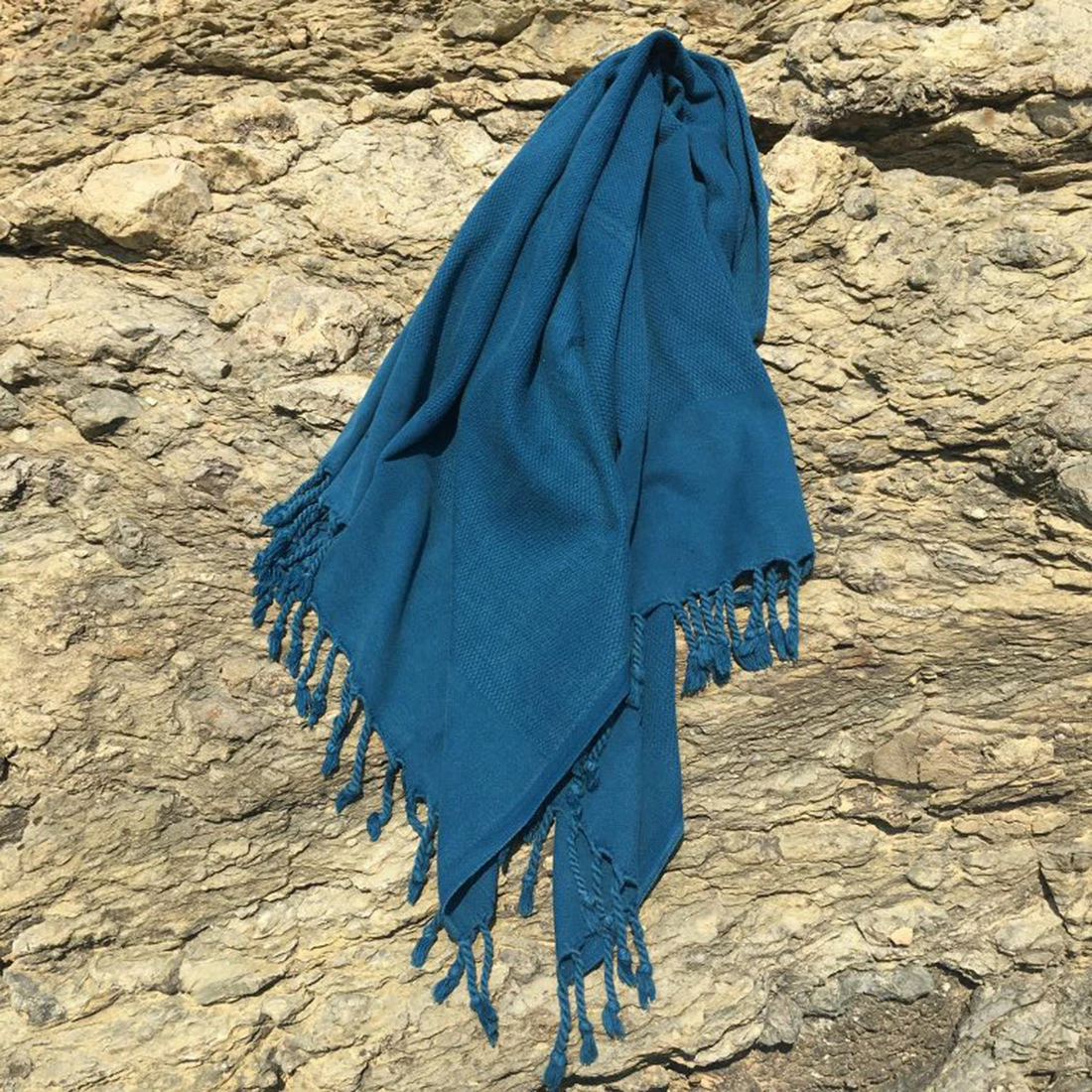 Peshqir plazhi Fouta, ngjyrë petrol blue, Mijölnir, 90x175cm