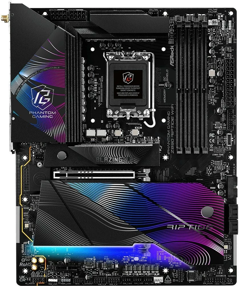 Pllakë amë ASRock Z890M Riptide WiFi, Socket 1851, ATX, me Wi-Fi, e zezë