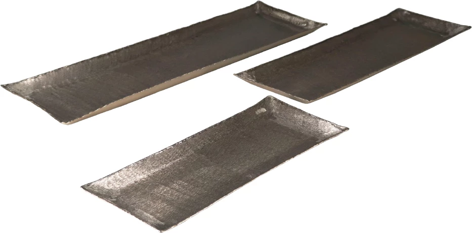 Tabaka dekorative MARGO, alumin, ngjyrë ari dhe e zezë smoke, 49x18x2 cm