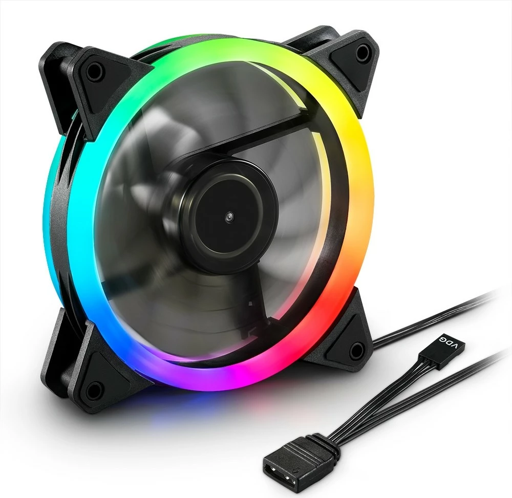 Ventilator RGB SHARKOON SHARK Blades 120mm, 3-pin, shumëngjyrësh