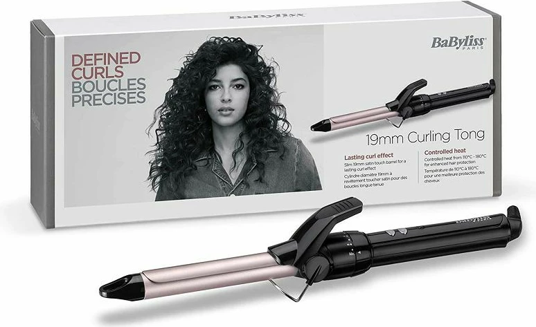 Masha flokësh, BaByliss C319E, 19 mm, 150-180°C, 10 nivele, veshje Sublim’touch, rozë e artë/zezë