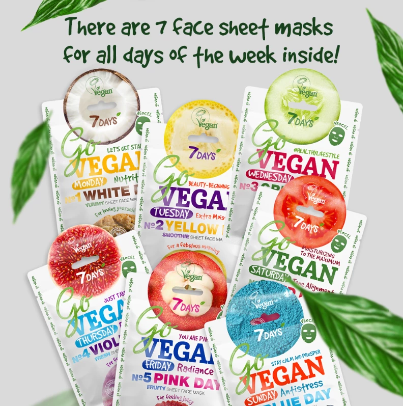 Set maska për fytyrë 7days Go Vegan Gift Set, 7 copë